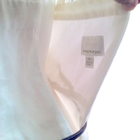 Donna Morgan Linen Lace Fit and Flare Belted Halter Neck Dress Nwt - Picture 9 of 15